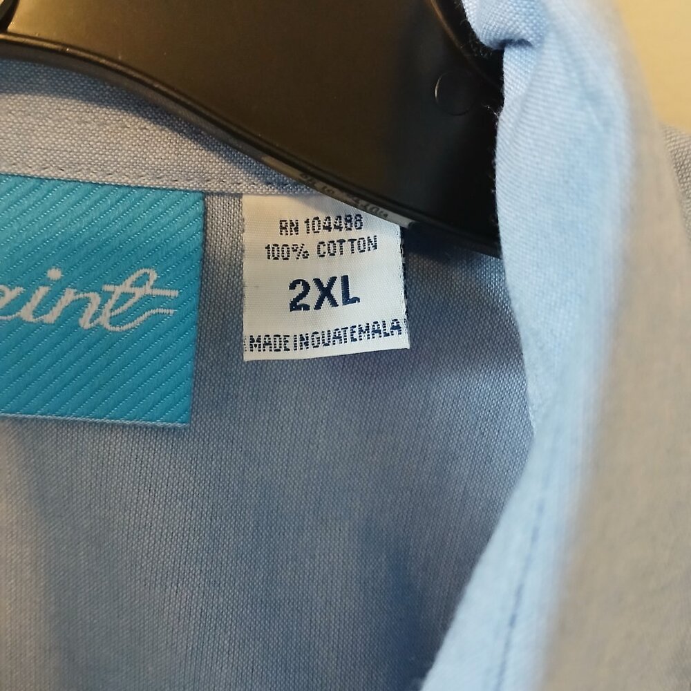 Ol' Paint Women's Stitched Lattice Front Light Blue Long Sleeve Sz 2xl Cotton - Picture 5 of 11